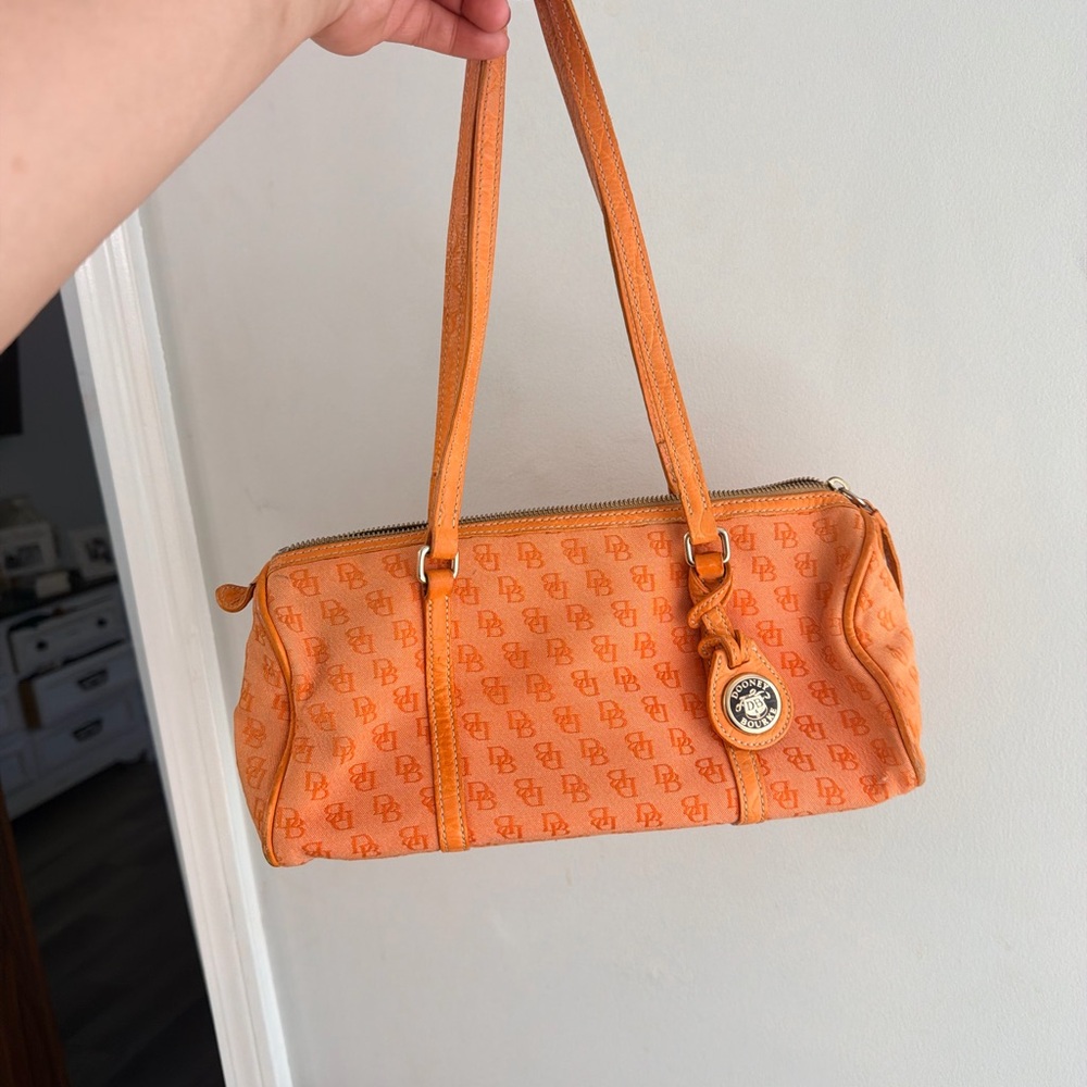 Dooney & Bourke Orange Logo Monogram Shoulder Bag - Picture 1 of 7
